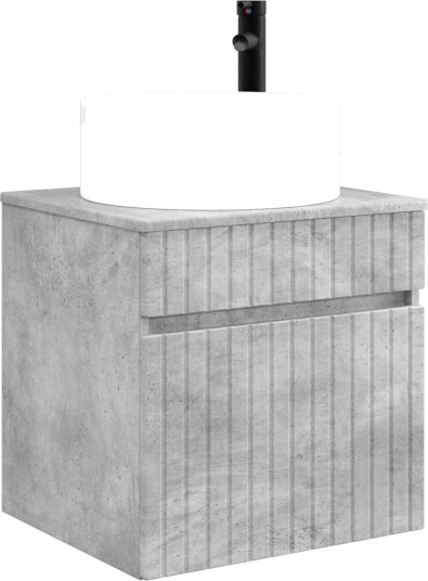 Vegghengt servantkommode Betonggrå 49 x 44,5 x 65,5 cm Vegghengt servantkommode Betonggrå 49 x 44,5 x 65,5 cm