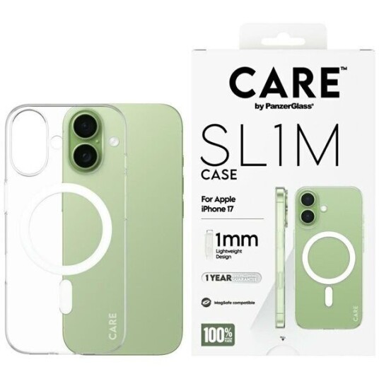 Care By PanzerGlass SL1M MagSafe Mobildeksel i Gjennomsiktig for iPhone 17