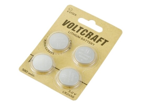 Voltcraft Cr2450 Knapcellebatteri Cr 2450 Lithium 580 Mah 3 V 4 Stk