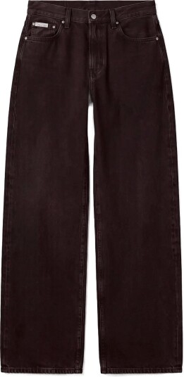 Calvin Klein Jeans Relaxed Wide Leg Washed Night Burgundy 24 x 31
