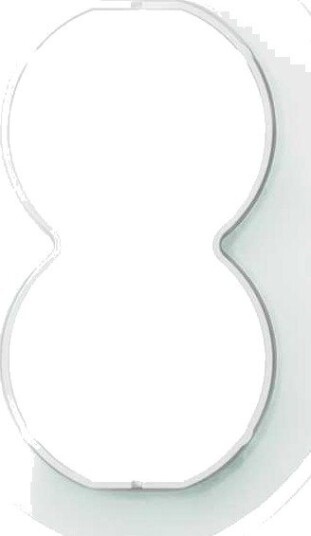Ramme Schneider Electric Renova 2-Veis Hvit Glass