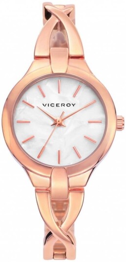 Viceroy Dameklokke 461030 97 Classic Hvit/Rose gulltonet stål Ø26 mm