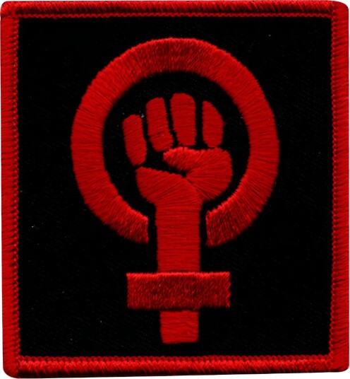 Märkbar Stoffmerke Feministisk Symbol D-8-2