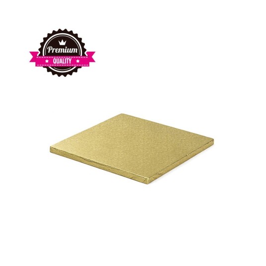 Kake Drum Kvadrat Gull 20cm Kake Drum Kvadrat Gull 20cm