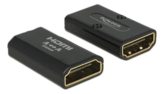 DeLOCK HDMI-adapter, 19-pinners ho-ho, gullbelagt, 3840x216
