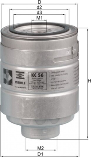 Drivstoffilter MAHLE ORIGINAL KC 56 Drivstoffilter MAHLE ORIGINAL KC 56