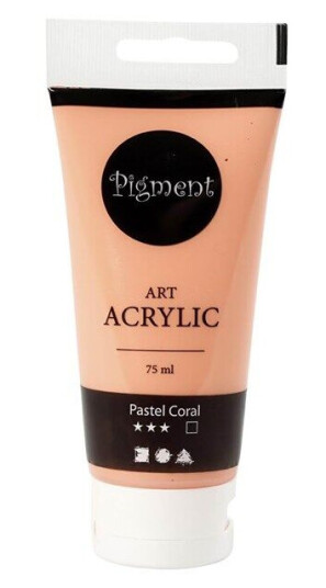 Creativ Company Pigment Art Acrylic Paint Pastel Coral 75ml