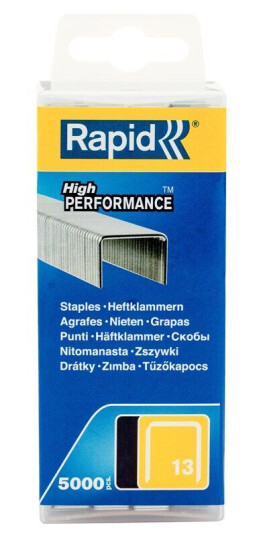 Rapid Heftestifter, type 13 - 6 mm - 5 M (PP-boks)