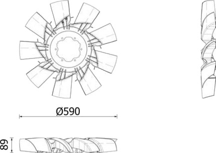 Kjølevifte MAHLE CFF 629 000P Kjølevifte MAHLE CFF 629 000P