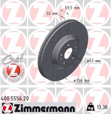 Bremseskive ZIMMERMANN 400.5556.20