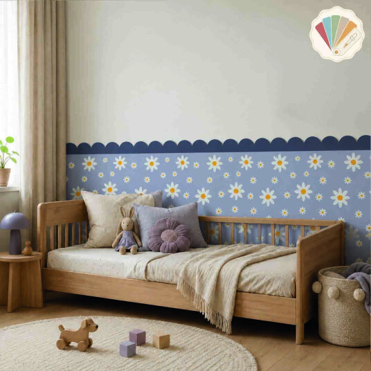 Halvvegg Skrell & Stick Tapet / Blomsterkraft