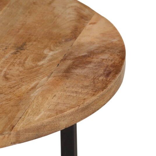 Salongbord 54x54x35 cm heltre mango og jern 371968