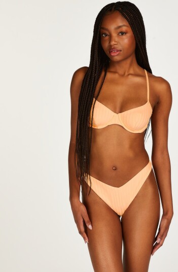 Hunkemöller Gili Rib High Leg R Orange XXS