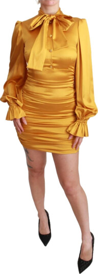 Dolce & Gabbana Skjede bodycon minikjole Gul XS