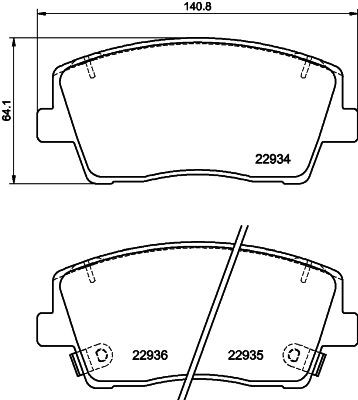 Bremseklosser HELLA 8DB 355 040 111