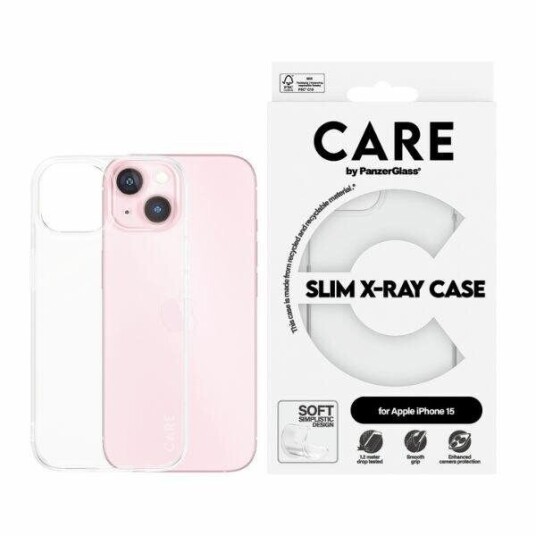 Care by PanzerGlass X-Ray Gjennomsiktig Mobildeksel til iPhone 15
