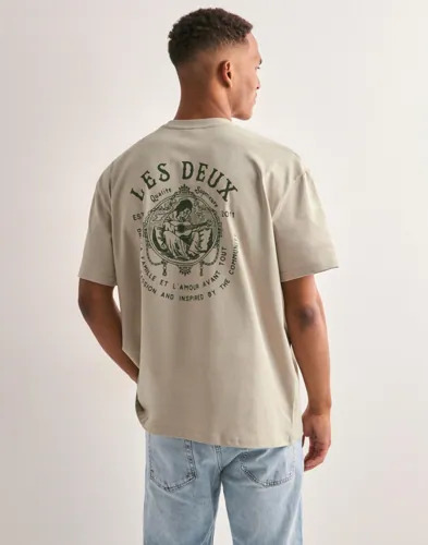Les Deux Passion T Shirt T skjorte med trykk Beige