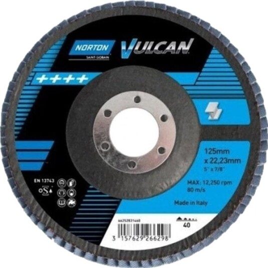 Lamelrondel 115X22mm K80 Norton Vulcan Forsat Zirkonia R842 Lamelrondel 115X22mm K80 Norton Vulcan Forsat Zirkonia R842