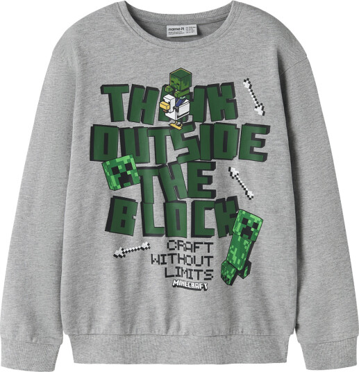 Name It Nkmjacks Minecraft Nreg Sweat Unb Bfu Grey 158 164