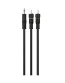 Sinox mini jack til phono kabel. 1,2m. Sort