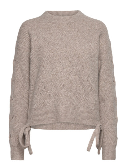 French Connection Tina Cable Tie Jumper - Beige - XL French Connection Tina Cable Tie Jumper - Beige - XL