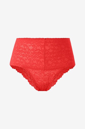 Lace Laboratory   Blondetruser High Waist Brazilian   Rød