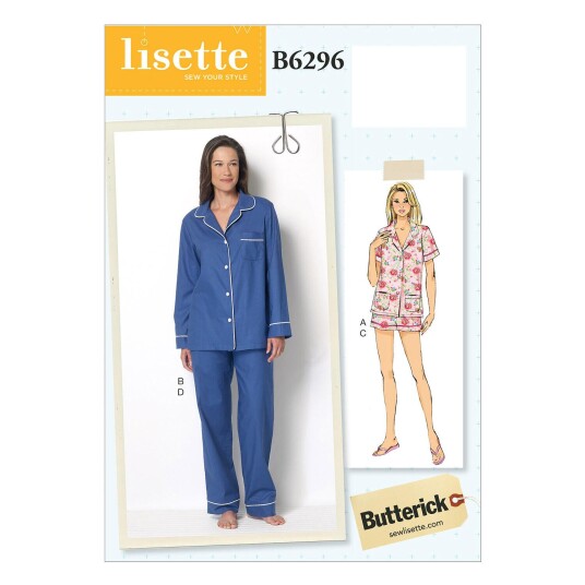 Butterick 6296- Nattøy til dame A5 (6-8-10-12-14)