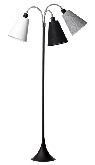Trafikk Gulvlampe E27 i Sort Med Hvit/Sort/Sort Prikket - Nielsen Light Trafikk Gulvlampe E27 i Sort Med Hvit/Sort/Sort Prikket - Nielsen Light
