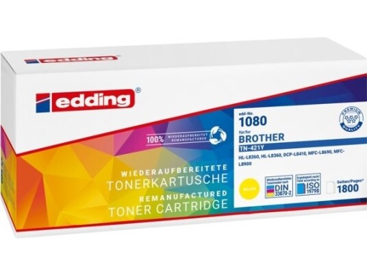 Edding Edd-1080 Gul Toner Erstatter Bror Tn-421Y 18-1080