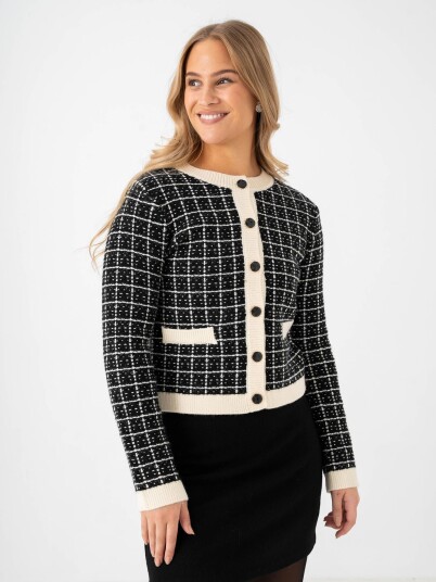Y.A.S Livia Long Sleeve Short Knit Cardigan Sort M Y.A.S Livia Long Sleeve Short Knit Cardigan Sort M