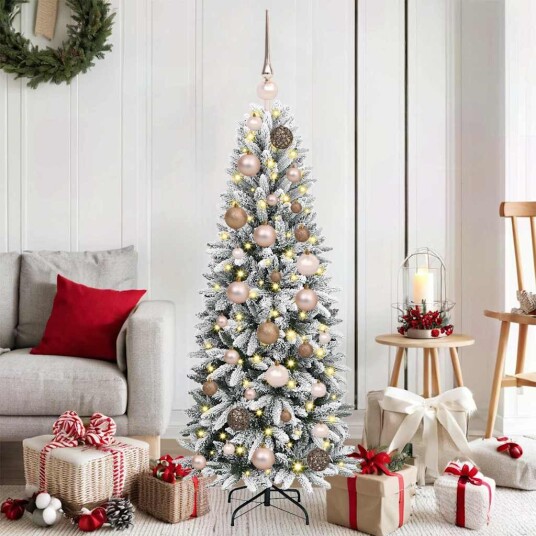  Kunstig juletre Hvit 53 x 53 x 120 cm PVC plast stål og PE