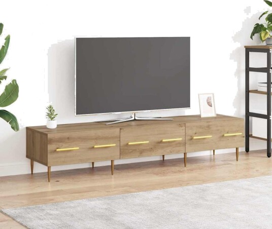 TV skap med skuff Artisan Eik 150 x 36 x 30 cm Konstruert tre