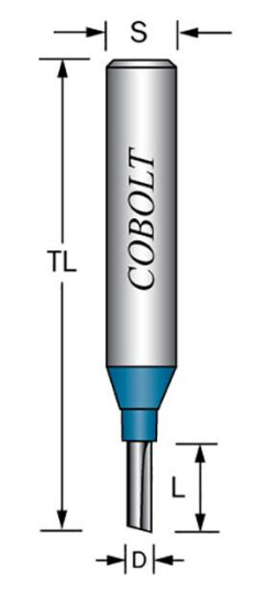 Cobolt 203 006S Notfres med slipt bunn 20mm x 25mm