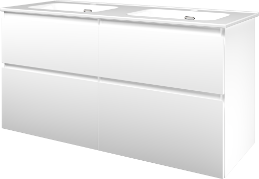 Sanibell Proline møbelpakke, 121x46 cm, matt hvit Sanibell Proline møbelpakke, 121x46 cm, matt hvit