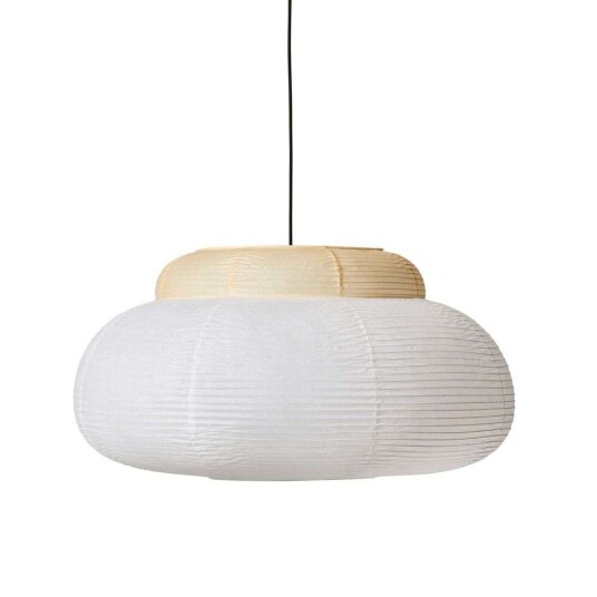 Made By Hand Papir Enkelt Taklampe Ø80 cm Myk Gul