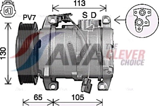 AC kompressor AVA Clever Choice HDAK322 AC kompressor AVA Clever Choice HDAK322