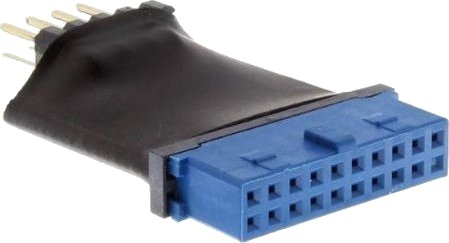 Inline 4043718209958 Usb 3.0 19 Pin Usb 2.0 Internal Svart Blå