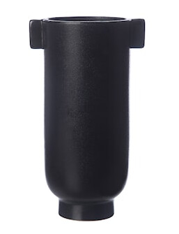 Vase m hank Svart 21 cm