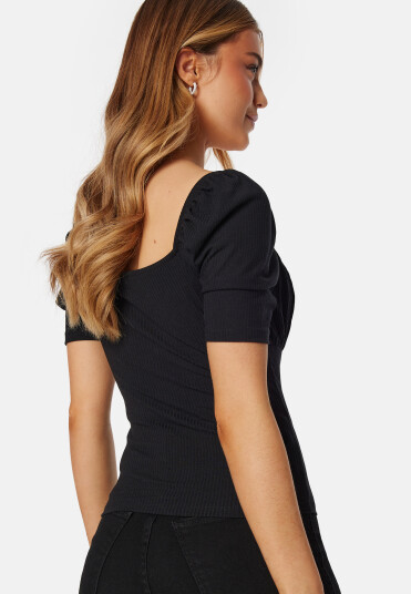 BUBBLEROOM Neija Short Sleeve Top Black L