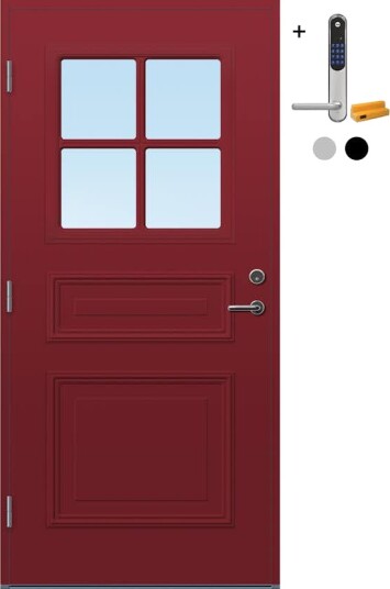Ytterdør Bygg1 Grimstad med Yale Doorman Classic Home
