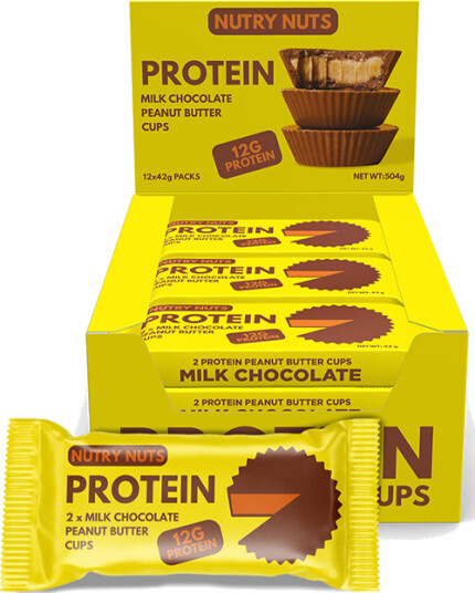 Låda Nutry Nuts Protein Peanut Butter Cups 42 g Låda Nutry Nuts Protein Peanut Butter Cups 42 g