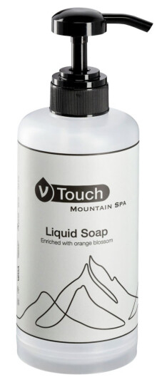 VEGA Pumpedispenser V-Touch Mountain Spa for såpe; 400ml; Transparent; 15 Stykk / Forpakning