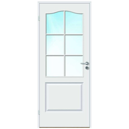 Innerdør Bygg1 Mia HW Hvit Klarglass Innerdør Bygg1 Mia HW Hvit Klarglass