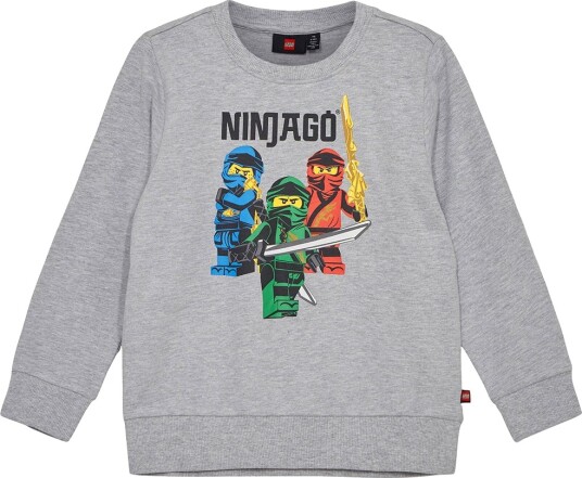 LEGO® Ninjago Collegegenser LWScout 101 Grå Melert m. Ninjae LEGO® Wear 4 år (104) Collegegenser