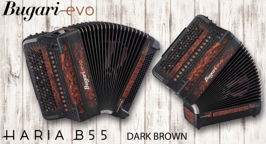 Bugari Evo Haria B55 Dark Brown Svensk system. Med original bag