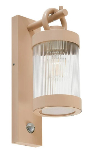 Lindby - Yrene Fluted Utendørs Vegglampe w/Sensor Beige Lindby - Yrene Fluted Utendørs Vegglampe w/Sensor Beige