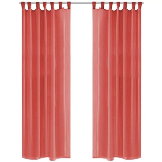 Vidaxl Gardiner 2 Stk 140x225 Cm Rød Change
