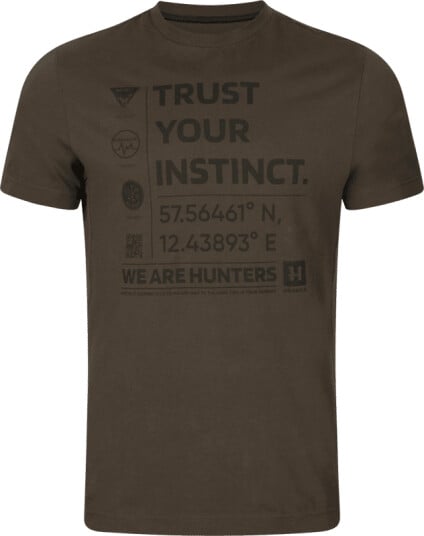 Härkila Men's  Instinct S/S T-Shirt XXL, Shadow Brown