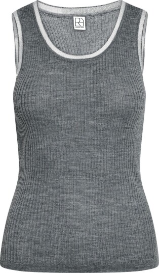 ROUGE EDIT Rounola Knitted Tank Top Grey XXL