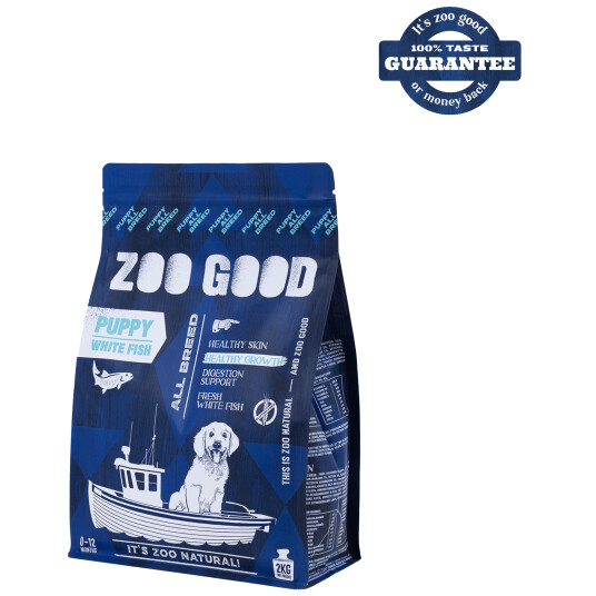 Zoo Good Puppy Hundefôr med Hvitfisk for Alle Raser 2 kg
